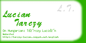 lucian tarczy business card